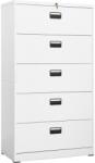 vidaXL Fișet, alb, 90x46x164 cm, oțel (336298) - comfy Dulap arhivare