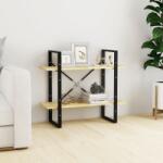 vidaXL Bibliotecă cu 2 rafturi, 80x30x70 cm, lemn masiv de pin (806452) - comfy Biblioteca