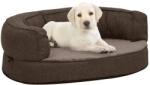 vidaXL Saltea ergonomică pat de câini maro, 60x42 cm, aspect in/fleece (171304) - comfy