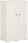 vidaXL Dulap din plastic, 79x43x125 cm, alb, design de lemn (340592) - comfy Dulap arhivare