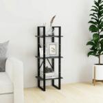 vidaXL Bibliotecă cu 3 rafturi, gri, 40x30x105 cm, lemn masiv de pin (806494) - comfy Biblioteca