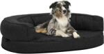 vidaXL Saltea ergonomică pat de câini negru 75x53 cm aspect in/fleece (171311) - comfy