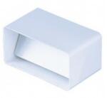 Dalap Műanyag szellőzőrács karima nélkül, gravitációs zsaluval 186x186 mm, fehér (8578)