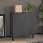 vidaXL Индустриален шкаф с чекмеджета, антрацит, 78x40x93 см, метал (339617)
