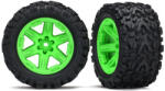 Traxxas Roata Traxxas 2.8", RXT disc verde, anvelope Talon Extreme (pereche) (spate) (TRA6774G)