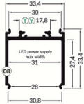 TOPMET LED profil VARIO30-08 2000 mm fehér (V3300001)