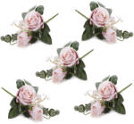 Decorer Set 5 crengute Trandafiri artificiali 25 cm (A56.39.09) - decorer