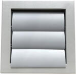 Dalap Fém szellőzőrács gravitációs zsaluval, karima nélkül 285x285 mm, szürke (90348)