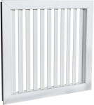 Dalap Fehér színű műanyag szellőzőrács fix zsaluval 392x303 mm (509)