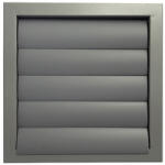 Dalap Fém szellőzőrács gravitációs zsaluval, karima nélkül 450x450 mm, szürke (90355)