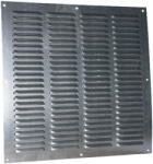 Dalap Galvanizált szellőzőrács karima nélkül, rovarhálóval és fix zsaluval 400x400 mm (6091)
