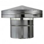 Dalap Rozsdamentes acélból készült szellőzőrács karimával és rovarhálóval Ø 100 mm (99490)
