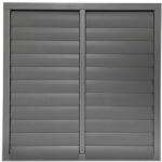 Dalap Fém szellőzőrács gravitációs zsaluval, karima nélkül 585x585 mm, szürke (90358)