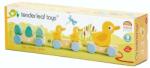 Tender Leaf Trenuletul tractabil din lemn cu ratuste, Tender Leaf Toys, 9 piese