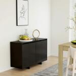vidaXL Servantă, negru, 120x41x75 cm, PAL (809603) Comoda