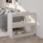 vidaXL Bibliotecă, alb, 80x35x71 cm, lemn masiv de pin (810880) Biblioteca