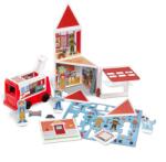 Melissa & Doug Set de joaca magnetic - Statia de Pompieri, Melissa & Doug (AAD.MD30654) Jucarii de constructii magnetice