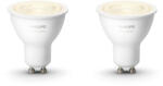 Philips 2 x Bec LED Spot Philips Hue Alb LED Spot GU10 400lm 2700K CRI80 (62931100)