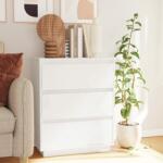 vidaXL Servantă, alb, 60x34x75 cm, lemn masiv de pin (813361) Comoda