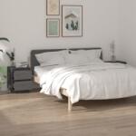 vidaXL Noptiere, 2 buc. , gri, 40x35x50 cm, lemn masiv de pin (813320)