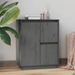 vidaXL Servantă, gri, 60x34x75 cm, lemn masiv de pin (813392) Comoda