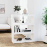 vidaXL Bibliotecă/Separator cameră alb, 80x30x103, 5 cm, lemn masiv pin (808189) Biblioteca