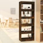 vidaXL Bibliotecă/Separator cameră, stejar afumat, 60x30x166 cm, PAL (813608) Biblioteca