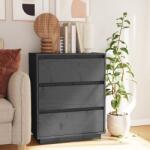 vidaXL Servantă, gri, 60x34x75 cm, lemn masiv de pin (813362) Comoda
