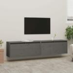 vidaXL Dulapuri de perete 2 buc. gri, 80x30x35 cm lemn masiv de pin (813460) Raft