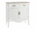 Bizzotto Comoda, 2 sertare, 2 usi lemn alb maro, Justine, 86x40x90 cm (0745829) Comoda