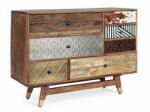 Bizzotto Comoda 7 sertare din lemn Dhaval 110x40x80 cm (0746786) Comoda