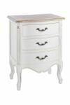 Bizzotto Comoda 3 sertare lemn alb natur Justine 50x35x66 cm (0745822) Comoda