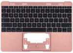 Apple MacBook 12" A1534 (Early 2015 - Mid 2017) - Superior Ramă Tastatură + Tastatură UK (Rose Gold), Rose Gold