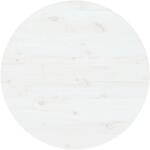 vidaXL Blat de masă, alb, Ø90x2, 5 cm, lemn masiv de pin (813657)