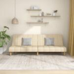 vidaXL Canapea extensibilă cu 2 locuri, crem, textil (337480) Canapea