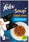 FELIX Soup Tender Stripes - selecție de pește 6 x 48 g