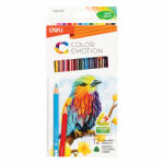 Deli Színes ceruzakészlet, háromszögletű, papírdobozos, DELI "Color Emotion", 12 különböző szín (DEC00200) (DEC00200)