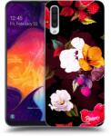 Picasee Husă neagră din silicon pentru Samsung Galaxy A50 A505F - Flowers and Berries