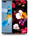 Picasee Husă neagră din silicon pentru Huawei Mate 40 Pro - Flowers and Berries