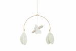 Nobodinoz Ornament din in ecologic si metal - Libelula - Off White - Nobodinoz