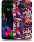 Picasee Husă transparentă din silicon pentru LG G8s ThinQ - Purple Leaf