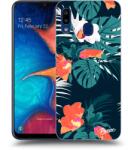 Picasee Husă transparentă din silicon pentru Samsung Galaxy A20e A202F - Monstera Color