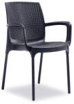 Novussi NOVUSSI-Стол SUNSET RATTAN(R008)ANTRACITE D: 57cm/ H: 84cm/ W: 57cm/SH: 45 (0142328)