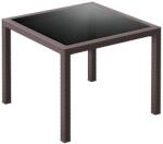 Siesta Exclusive SI-Маса ратан стъклен плот 94x94см. BALI(870-1) КАФЯВО(3075) (014221)