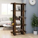 vidaXL Bibliotecă/Separator stejar fumuriu 80x30x160 cm lemn prelucrat (813572) Biblioteca