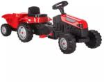  Jucarie pentru copii, tractor cu pedale + remorca, plastic, negru cu rosu- INV7059593