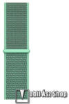  Okosóra szíj - szövet, tépőzáras - 260mm hosszú - MENTAZÖLD - Apple Watch Series 1/2/3 42mm / 4/5/6/SE 44mm / 7/8 45mm / Ultra 49mm