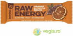 BOMBUS Baton Proteic cu Portocale si Boabe de Cacao fara Gluten Raw Energy 50g