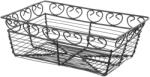 Hendi téglalap alakú tálalókosár dekoratív peremmel, fém, 230x150x(H)80mm