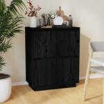 vidaXL Servantă, negru, 60x34x75 cm, lemn masiv de pin (813379) Comoda